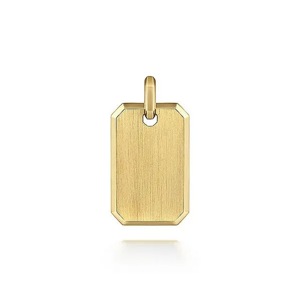 Gabriel 14Ky Contemporary Dogtag Shape Pendant Rolland's Jewelers Libertyville, IL