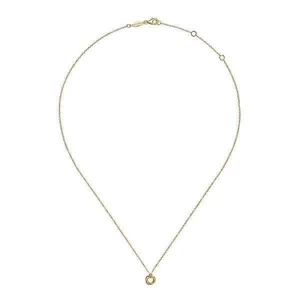 Gabriel Interlocking Circles Pendant Image 2 Rolland's Jewelers Libertyville, IL