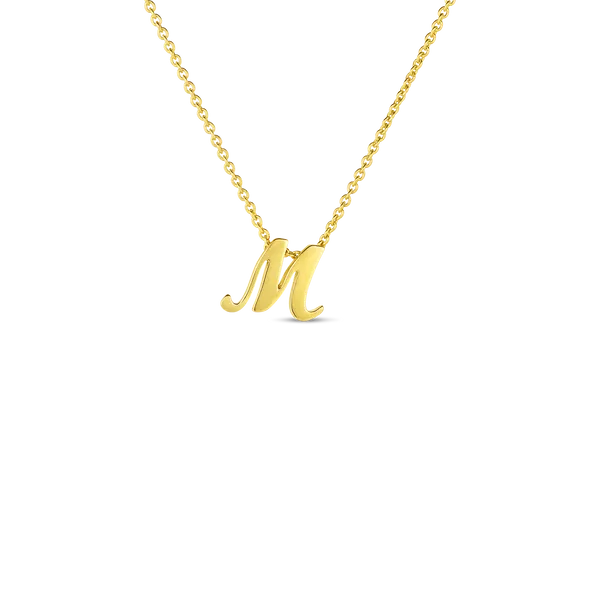 Roberto Coin 18Ky Tiny Treasures ‘M’ Necklace Rolland's Jewelers Libertyville, IL
