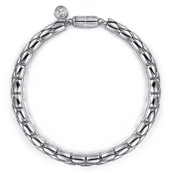 Gabriel Sterling Silver Tubular Chain Bracelet Rolland's Jewelers Libertyville, IL