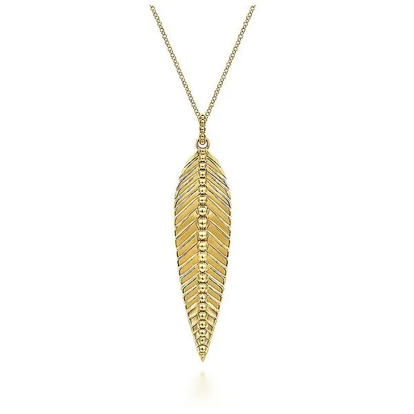 Gabriel Gold Leaf Pendant Rolland's Jewelers Libertyville, IL