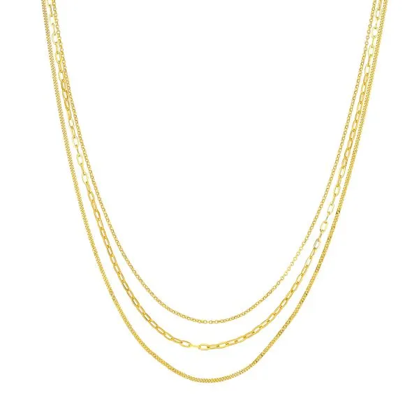 14k Triple Strand Necklace Chain Rolland's Jewelers Libertyville, IL