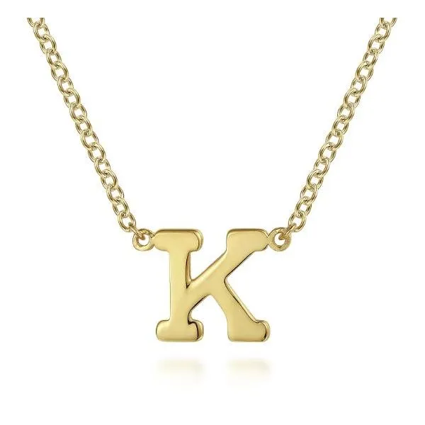 Gabriel 14Ky Initial 'K' Pendant Necklace Rolland's Jewelers Libertyville, IL