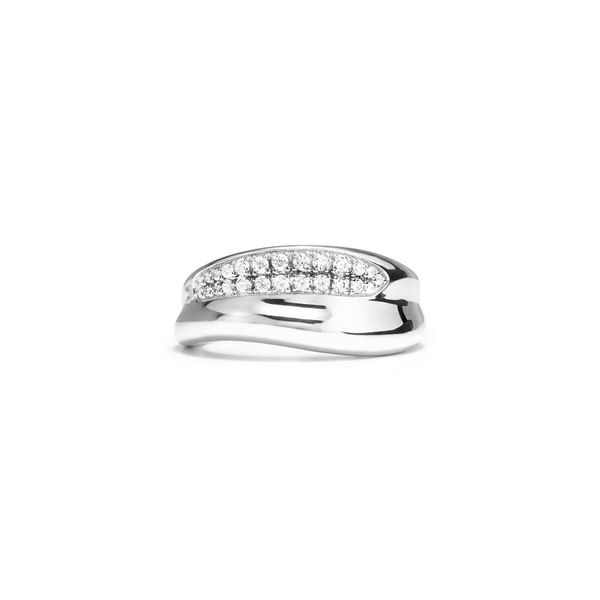 Judith Ripka Eros Sculptural Band Ring with Diamonds Rolland's Jewelers Libertyville, IL