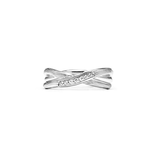 Judith Ripka Santorini Crossover Ring with Diamonds Rolland's Jewelers Libertyville, IL