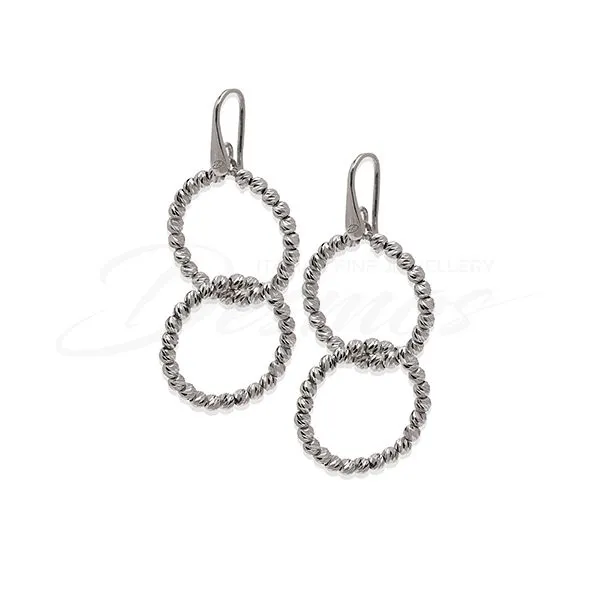 Desmos Circle Link Dangle Earrings Rolland's Jewelers Libertyville, IL