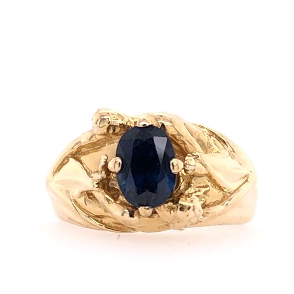 Estate 22K Yellow Gold Sapphire Ring Rolland's Jewelers Libertyville, IL