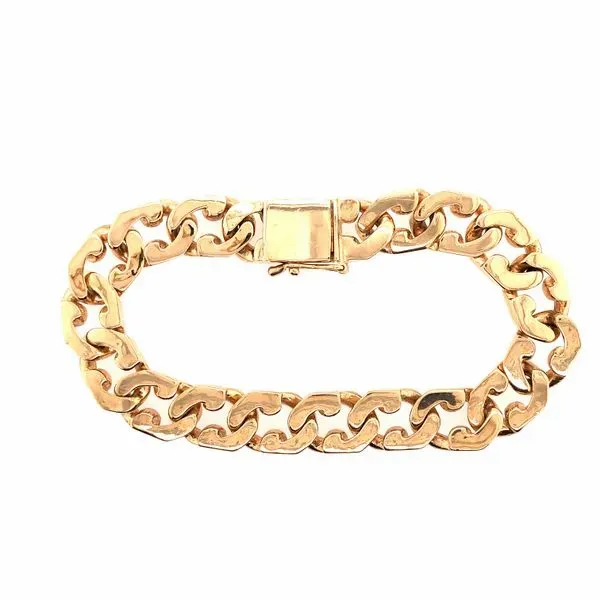 Estate 14K Yellow Gold Curb Link Bracelet Rolland's Jewelers Libertyville, IL