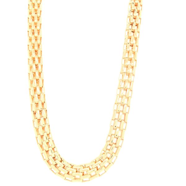 Estate 18K Yellow Gold Woven Necklace Rolland's Jewelers Libertyville, IL