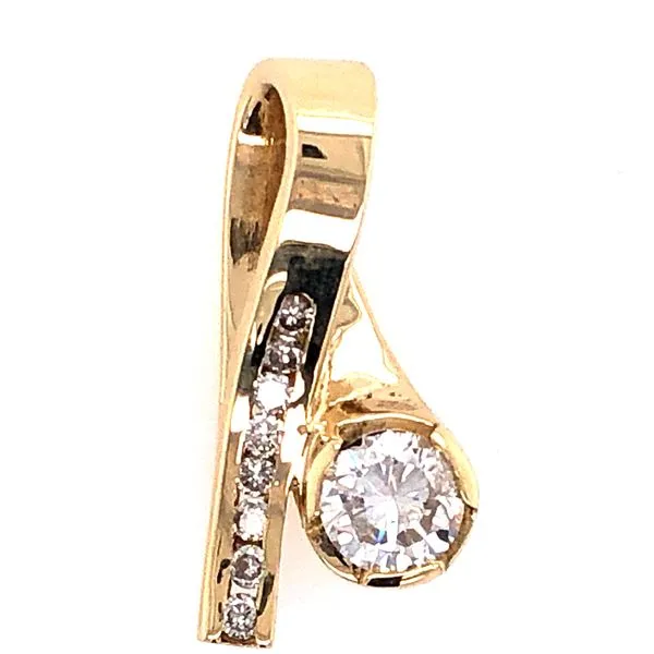 Estate 14K Yellow Gold Round Diamond Slide Rolland's Jewelers Libertyville, IL