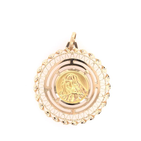 Estate 18K Yellow Gold Religious Medal Rolland's Jewelers Libertyville, IL