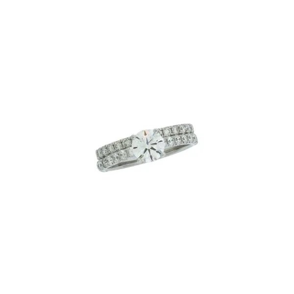 Beautiful Straight Line Laboratory Grown Center Stone Diamond Wedding Set Root Jewelers Medford, OR
