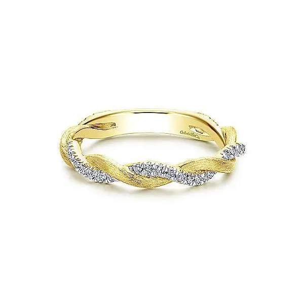 Stunning Gabriel & Co. Diamond Twisted Band Root Jewelers Medford, OR