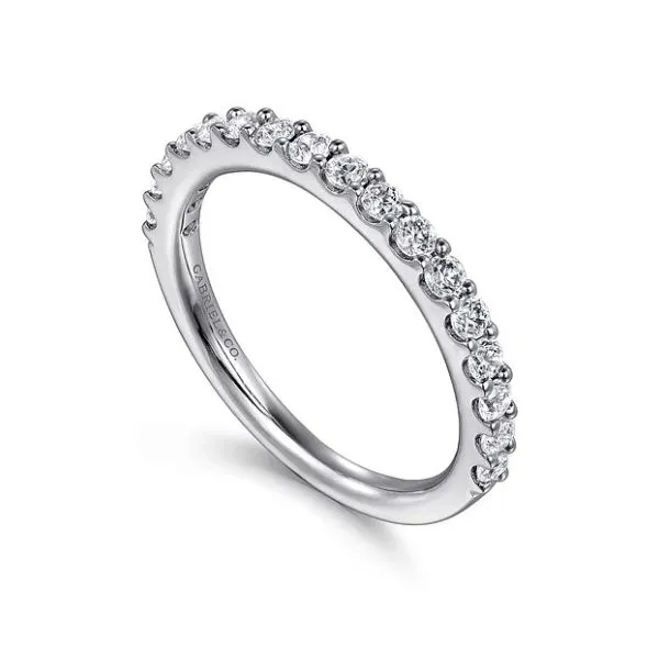 Classic straight line diamond band. Root Jewelers Medford, OR