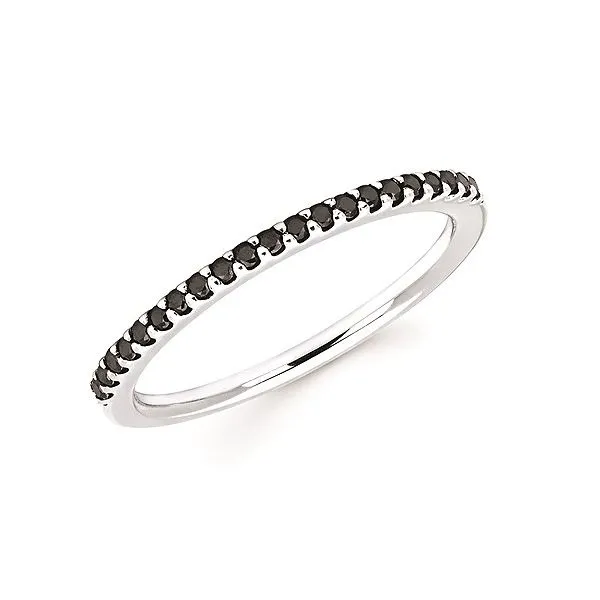 14KW .13CTW BLACK DIAMOND BAND Root Jewelers Medford, OR