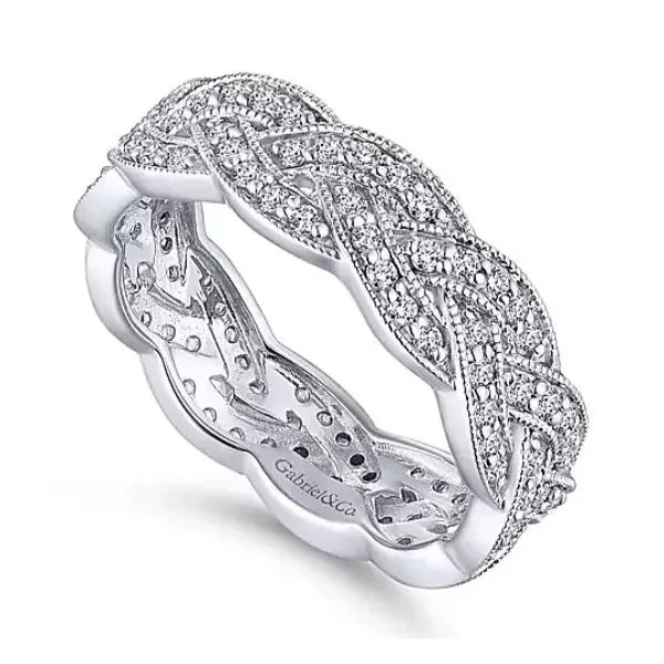 Must Have Braided Stackable Diamond Ring by Gabriel & Co. Root Jewelers Medford, OR