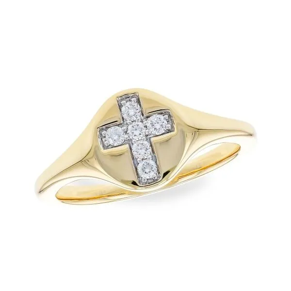 Inspirational Diamond Signet Cross Ring Root Jewelers Medford, OR