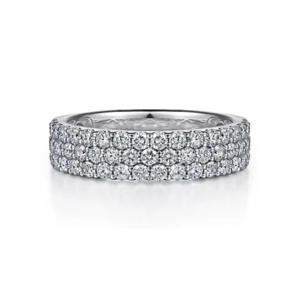 Stunning three row diamond ring by Gabriel & Co. Root Jewelers Medford, OR