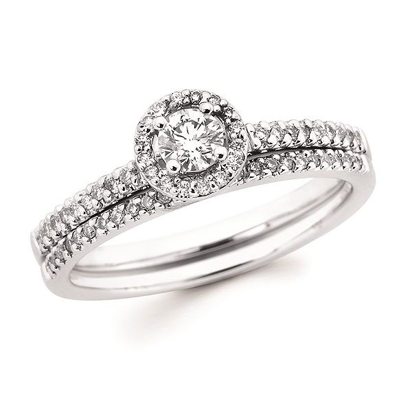 14KW Diamond Wedding Set Root Jewelers Medford, OR