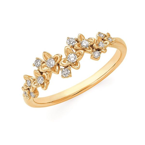 14KY Diamond Flower Ring Root Jewelers Medford, OR