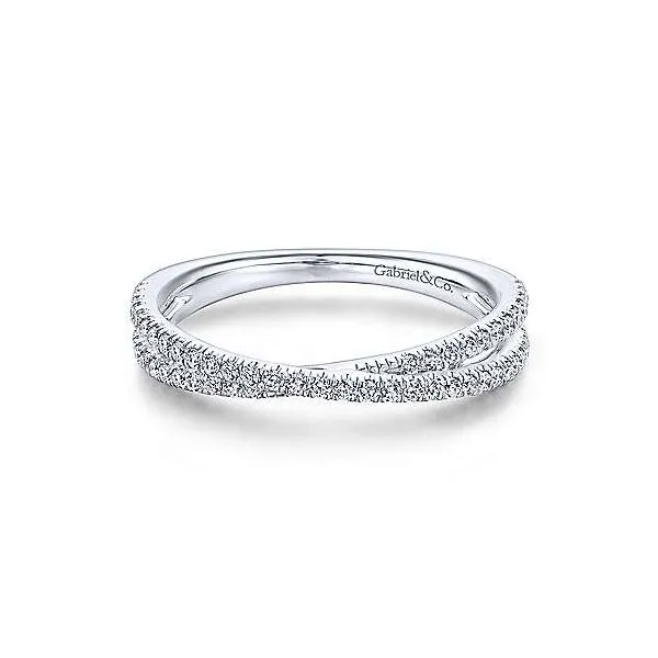 Gabriel & Co. Criss-Cross Diamond Ring Root Jewelers Medford, OR