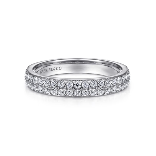 14KW Gabriel & Co. Pave Diamond Ring Root Jewelers Medford, OR