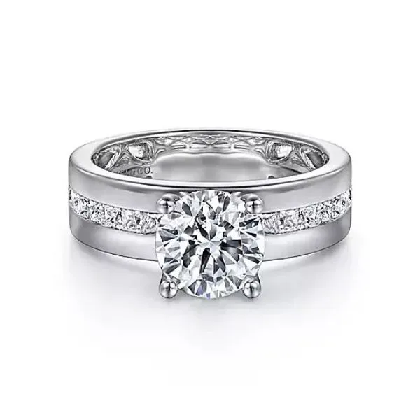 Exqusite Princess Cut Channel Set Diamond Semi-Mount Engagement Ring *Center Stone Not Included Root Jewelers Medford, OR