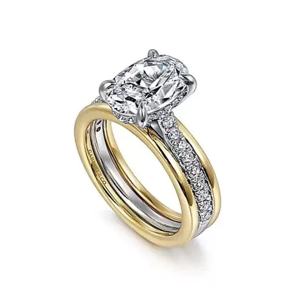 Fantastic Two-Tone Diamond Semi Mount by Gabriel & Co. Root Jewelers Medford, OR