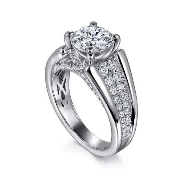 Show stopping diamond rig featured in white gold *Center not included. Root Jewelers Medford, OR