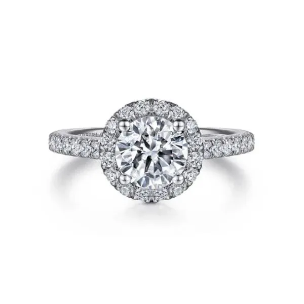 Gorgeous halo diamond ring by Gabriel *Center not included. Root Jewelers Medford, OR