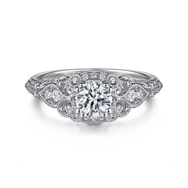 Vintage inspired diamond engagement ring. *Center not included. Root Jewelers Medford, OR