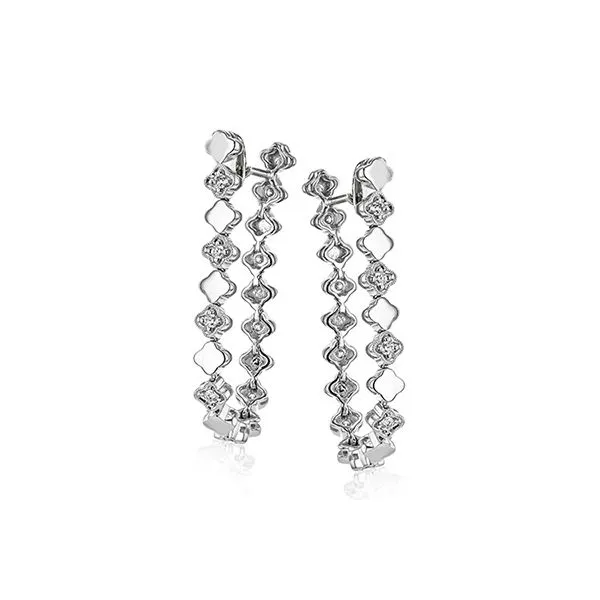 Unique Statement Making Simon G Diamond Earrings. Root Jewelers Medford, OR