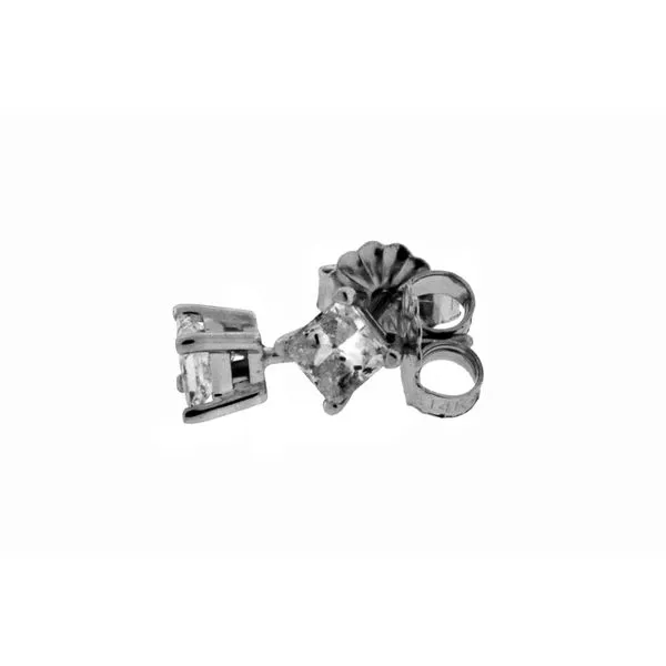 Princess cut diamond solitaire earrings Root Jewelers Medford, OR