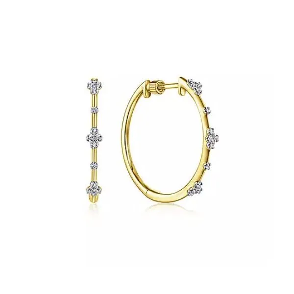 Incredible Diamond Hoop Earrings From the Lusso Collection Root Jewelers Medford, OR