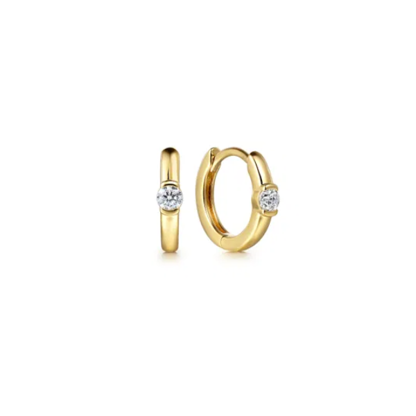 14KY Gabriel & Co. Hoop Earrings Root Jewelers Medford, OR