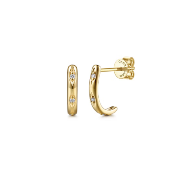 14KY Gabriel & Co. Hoop Earrings Root Jewelers Medford, OR