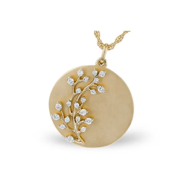 Beautiful diamond disc pendant Root Jewelers Medford, OR