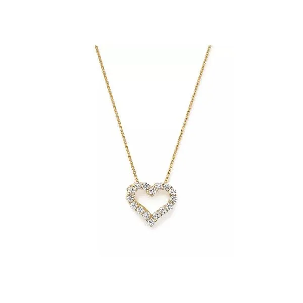 Stunning yellow gold and diamond heart pendant Root Jewelers Medford, OR
