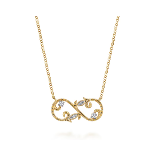 14KY Gabriel & Co. Diamond Necklace Root Jewelers Medford, OR