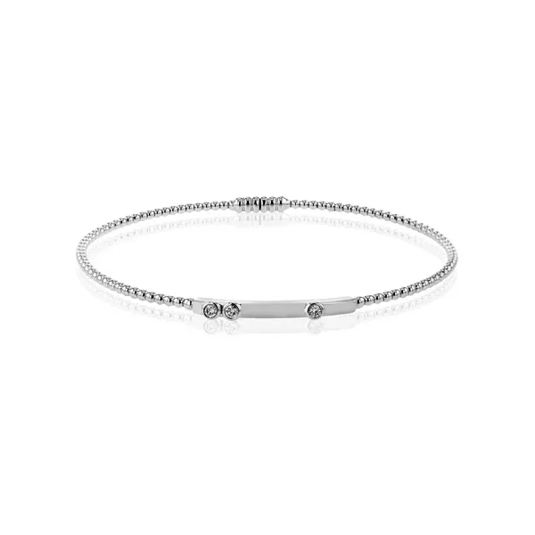 Simon G beaded style bangle with a touch of diamond Root Jewelers Medford, OR