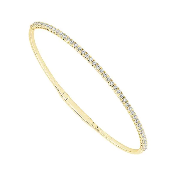 Classic 14ky flexible straight line diamond bracelet Root Jewelers Medford, OR