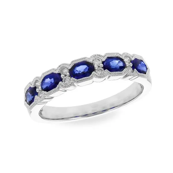 Sophisticated Sapphire and Diamond Band Root Jewelers Medford, OR