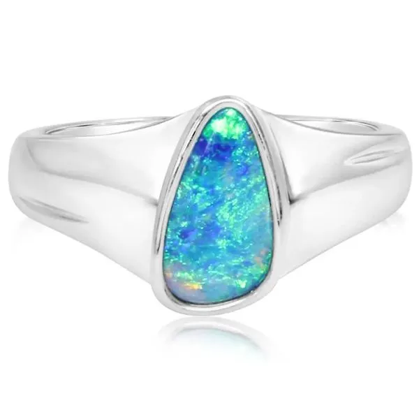 Classic Australian opal ring Root Jewelers Medford, OR