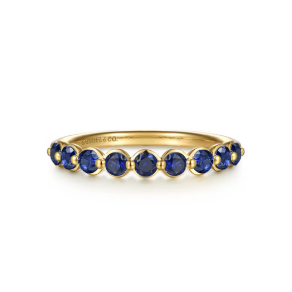 14KY Gabriel & Co. Sapphire Ring Root Jewelers Medford, OR