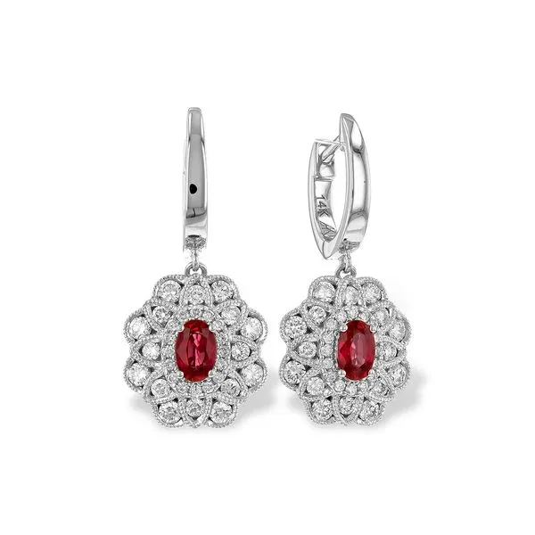 Magical ruby and diamond earrings Root Jewelers Medford, OR
