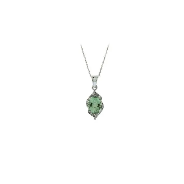Statement making green amethyst pendant. Root Jewelers Medford, OR