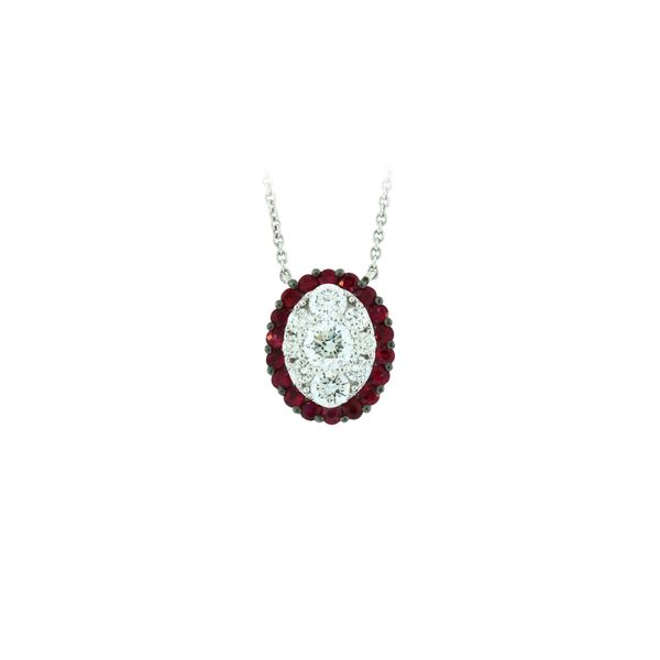 14KW Diamond and Ruby Necklace Root Jewelers Medford, OR