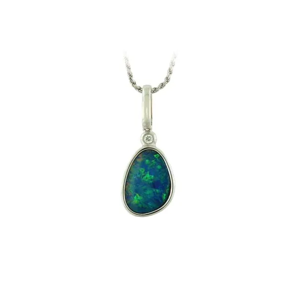 Incredible Australian opal pendant Root Jewelers Medford, OR