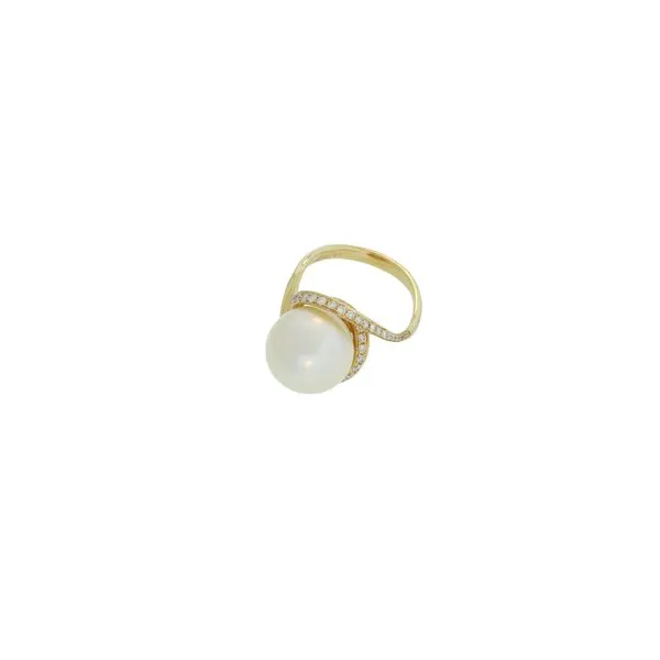 Statement Making Pearl and Diamond Ring Image 2 Root Jewelers Medford, OR