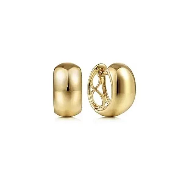 Beautiful huggie hoop earrings by Gabriel & Co. Root Jewelers Medford, OR